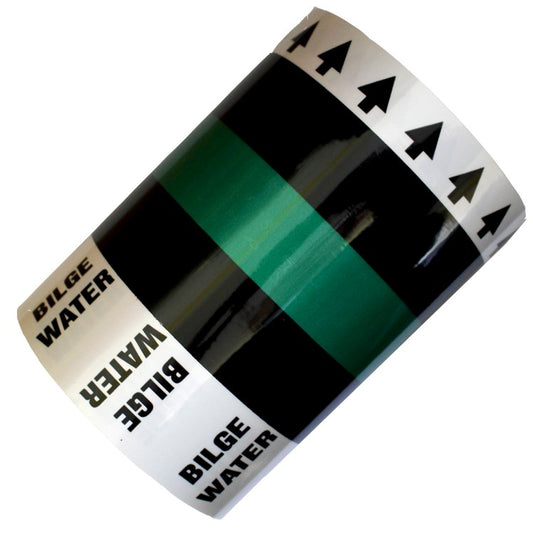 ISO 5004 - BILGE WATER (Arrows) - Banded Marine All Weather Pipe Identification