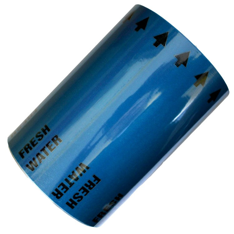 ISO 5008 - FRESH WATER (Arrows) - Banded Marine All Weather Pipe Identification