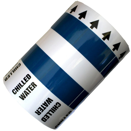 ISO 5016 - CHILLED WATER (Arrows)- Banded Marine All Weather Pipe Identification